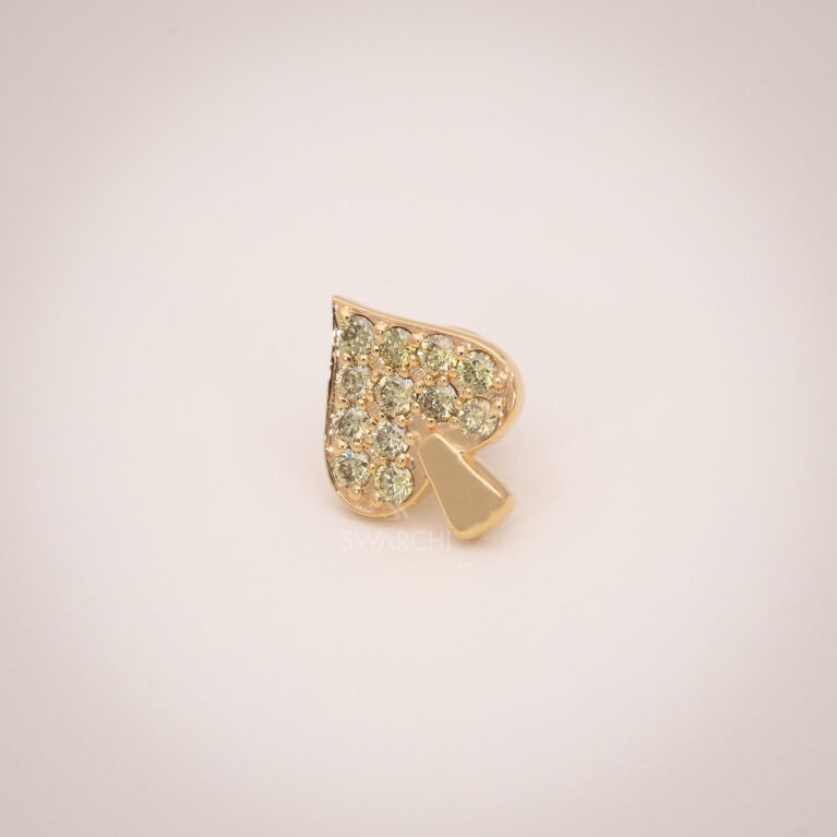 "Golden Pulse" Smart Strap Heart Stud