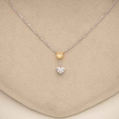 Aurelia Twin-Heart Drop Pendant