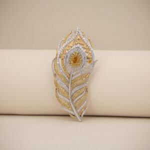ÉLANORA GOLDEN PLUME Brooch