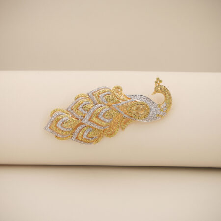 Royal Peacock Diamond Brooch