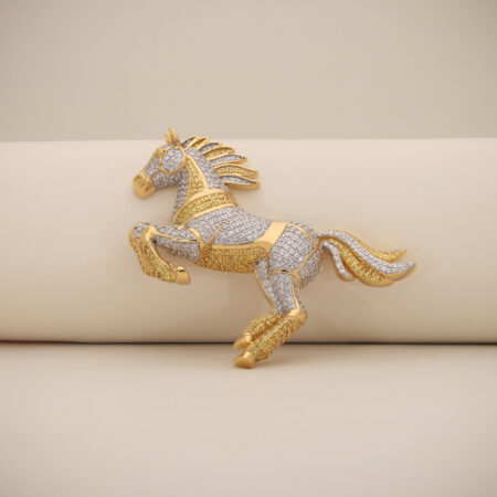 ÉQUINORA ROYAL DIAMOND HORSE BROOCH