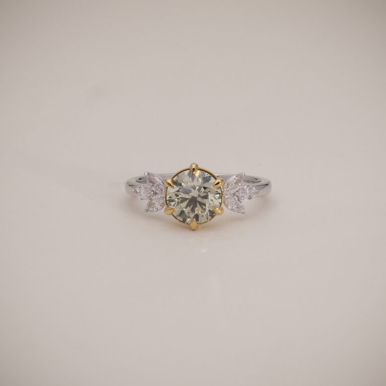 ÉLANORA FLORAL SOLITAIRE RING